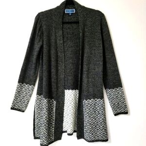 Karen Scott Open-Front Oversized Cardigan Lagenlook Sweater